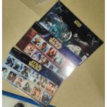 STAR WARS: 26 mint 1st class stamps in 3 sets
