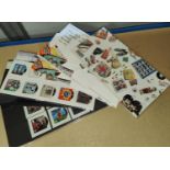 THE BEATLES, 2 mint sets of stamps and FDC's, David Bowie 2 sets, album covers 10 1st class stamps