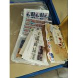 GB: 7 complete sheets of commemorative stamps, various stamp books, unsorted stamps etc