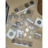 A selection of pre 1947 and pre 1920 GB silver coins including Victorian issues