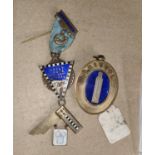 An unusual hall marked silver Masonic Founder jewel for Bailey lodge Bristol No 5239, with enamel