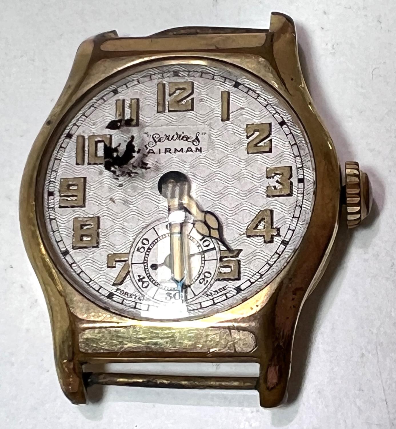 A vintage gent's services airman watch, cathedral hands with seconds, an Ingersol gent's watch, a - Image 2 of 2