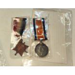 WWI: a 1914 Star and a British War Medal to 1636 GNR F.POLLARD R.F.A.