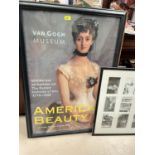 Three Van Gogh Museum exhibition posters, one 1990, one Guanguin 2002, American Beauty 2002/2003,