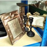 A selection of copper; metalware and bric-a-brac
