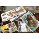 A Boeing P-12E Hasegawa model kit boxed 1/32 scale, A Matchbox DH-82A/C Tiger Moth 1/32 boxed, two