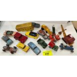 A selection of vintage Lesney diecast vehicles, including No. 39 Ford Zodiac, No. 44 Rolls-Royce