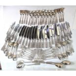 An Arias 925 standard Peruvian silver canteen of cutlery, 8 settings of 12 pieces, and a pair of