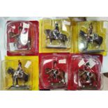 A selection of six blister packaged Del Prado and other soldiers on horseback