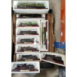 A collection of 10 Atlas display locomotives