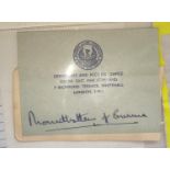 A signature of Mountbatten of Burma on Dispatches and Records Office Supreme Allied Command paper