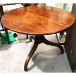 A circular 19th century pedestal coffee table on turned column (reduced)