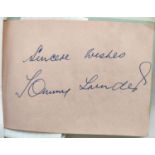 An autograph album containing a selection of mid 20th century autographs including Anthony Eden