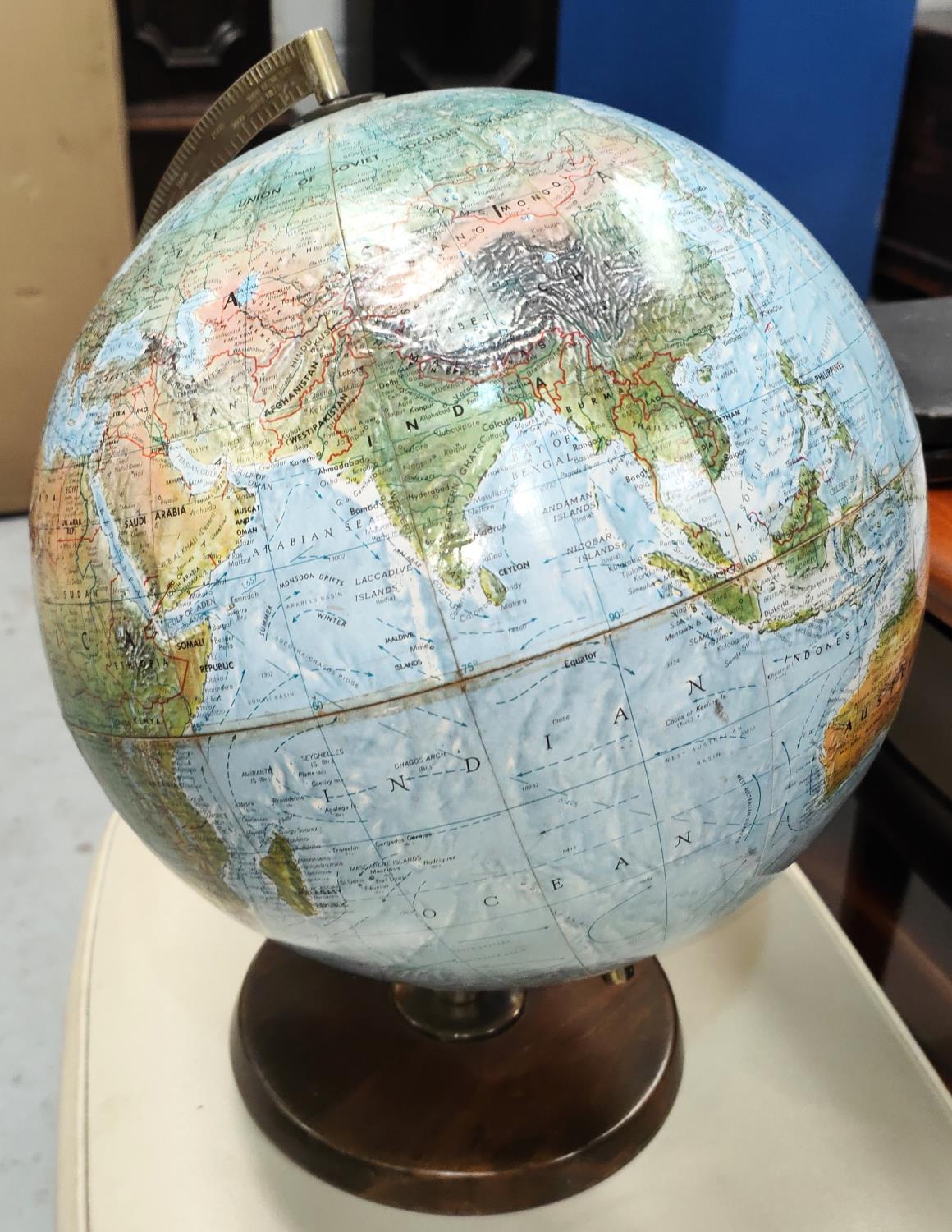 A vintage student's globe