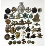 A collection of various military badges etc.