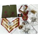 A collection of the Duke of Lancaster's Regiment badges, some originally packaged.