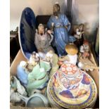 A selection of Chinese figures of scholars etc and other similar items