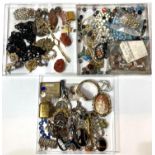 A selection of costume jewellery, including older pieces.