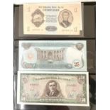 A collection of 82 world banknotes in album