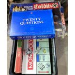 An assortment of vintage and other board games including Scrabble and Monopoly (not guaranteed