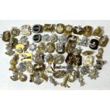 A collection of military collar and other badges etc.