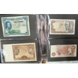 A collection of American and other world bank notes