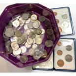 A selection of GB decimal coins including a 2002 Commonwealth Games £2 coin