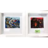 David Wilde: Northern Artist two small oil paintings, 'The Somme' and 'Port Isaac', 8.5x10.5cm