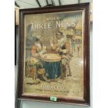 A framed Advertising poster for 'Bell's "Three Nuns" Tobacco "None Nicer" Stephen Mitchell & Son,