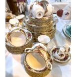 An Old Country Roses part dinner/tea service by Royal Albert, 52 pieces approx