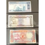 A collection of 77 world banknotes in album