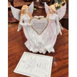 A Royal Worcester figure with musical feature 'Wings around my Heart'