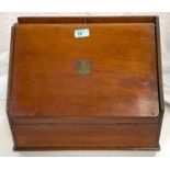 An Edwardian fitted correspondence box with slope front; an Art Deco bakelite bookshelf; etc.