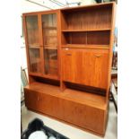 A G-Plan large double wall unit of 2 full height sections