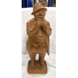 A Black Forest carved wood figure of an elderly gentleman, 51cm