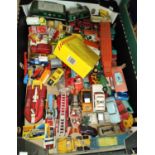 A large selection of Matchbox and other die cast vehicles etc.