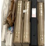3 Royal Wedding albums with a selection of covers, a vintage stamp album