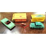 Boxed Dinky toys:- 159 Morris Oxford Saloon (box a.f.) and 716 Westland-Sikorsky Helicopter (
