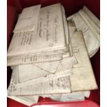 A selection of early 19th century and later deeds on velum etc