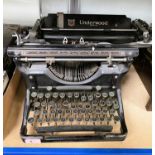 A large Japanned metal typewriter by Underwood