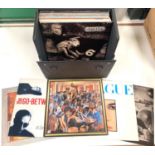A selection of 27 1980's LP's and 12 inch singles in record case