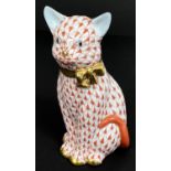 A HEREND Hungarian hand painted figure of a cat No 117/250 (boxed)