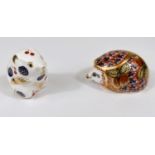 Royal Crown Derby Paperweights: 'Orchard Hedgehog Collectors Guild Exclusive and Harvest Mouse