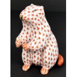 A HEREND Hungarian hand painted figure of a gopher  (boxed)