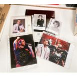 A signed photo of TOM JONES, Brian Blessed and Sue Johnson, Tony Blair and a facsimile Margaret