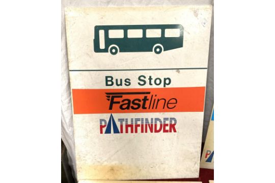 A selection of vintage bus stop signs - Image 2 of 5