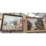 A. Thomson British early 20th century, an oil on canvas, highland lake scene, signed, gilt framed