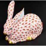 A HEREND Hungarian hand painted figure of a rabbit No 5353 (boxed)