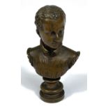 F. Barbedienne - A fine quality bronze desk weight in the form of young male bust signed to back