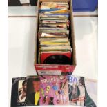 A selection of 45 rpm pop records, 7"